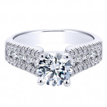 14k White Gold Emanuel Diamonds .51ct Diamond Engagement Ring