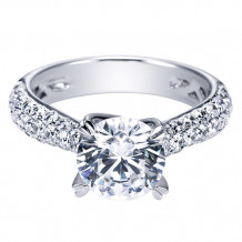 14k White Gold Emanuel Diamonds .88ct Diamond Engagement Ring
