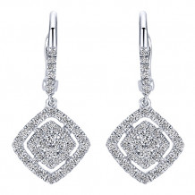14k White Gold Emanuel Diamonds .66ct Diamond Earrings