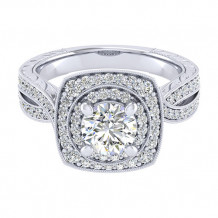 14k White Gold Emanuel Diamonds .58ct Diamond Engagement Ring