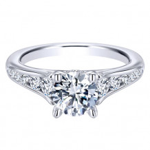 14k White Gold Emanuel Diamonds .56ct Diamond Engagement Ring