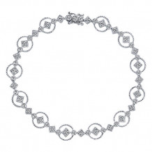 14k White Gold Emanuel Diamonds Bangle Bracelet