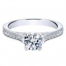 14k White Gold Emanuel Diamonds .26ct Diamond Engagement Ring