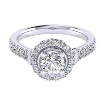 14k White Gold Emanuel Diamonds .52ct Diamond Engagement Ring
