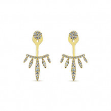 14k Yellow Gold Emanuel Diamonds Peek A Boo Earrings