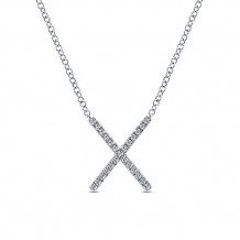 14k White Gold Emanuel Diamonds Indulgence Bar Necklace