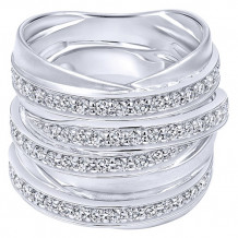 14k White Gold Emanuel Diamonds .90ct Diamond Fashion Ring