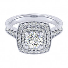 14k White Gold Emanuel Diamonds .62ct Diamond Engagement Ring