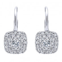 14k White Gold Emanuel Diamonds .96ct Diamond Earrings