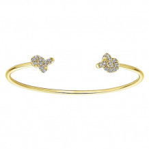 14k Yellow Gold Emanuel Diamonds Bangle Bracelet