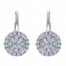 14k White Gold Emanuel Diamonds 1.01ct Diamond Earrings