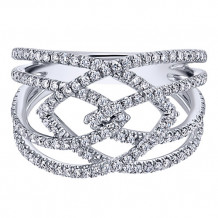 14k White Gold Emanuel Diamonds .63ct Diamond Fashion Ring