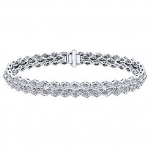 14k White Gold Emanuel Diamonds Tennis Bracelet