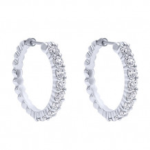 14k White Gold Emanuel Diamonds .90ct Diamond Earrings