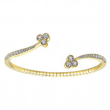 14k Yellow Gold Emanuel Diamonds Bangle Bracelet
