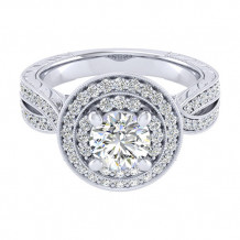 14k White Gold Emanuel Diamonds .54ct Diamond Engagement Ring