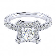 14k White Gold Emanuel Diamonds .69ct Diamond Engagement Ring