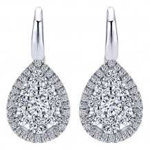 14k White Gold  Diamonds 1.05ct Diamond Earrings