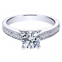 14k White Gold Emanuel Diamonds .22ct Diamond Engagement Ring
