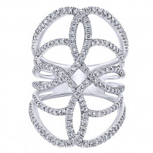 14k White Gold Emanuel Diamonds 1.11ct Diamond Fashion Ring
