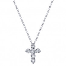 14k White Gold Emanuel Diamonds .46ct Diamond Necklace