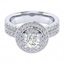 14k White Gold Emanuel Diamonds .77ct Diamond Engagement Ring