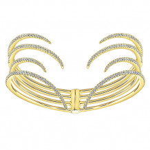 14k Yellow Gold Emanuel Diamonds Bangle Bracelet