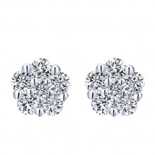14k White Gold Emanuel Diamonds .50ct Diamond Earrings