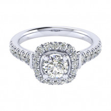 14k White Gold Emanuel Diamonds .52ct Diamond Engagement Ring