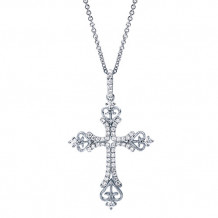 14k White Gold Emanuel Diamonds .36ct Diamond Necklace