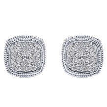 14k White Gold Emanuel Diamonds .46ct Diamond Earrings