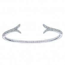14k White Gold Emanuel Diamonds Bangle Bracelet
