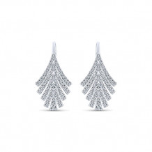 14k White Gold Emanuel Diamonds Drop Earrings
