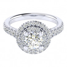 14k White Gold Emanuel Diamonds .62ct Diamond Engagement Ring