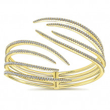 14k Yellow Gold Emanuel Diamonds Bangle Bracelet