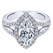 14k White Gold Emanuel Diamonds .50ct Diamond Engagement Ring