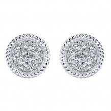 14k White Gold Emanuel Diamonds .75ct Diamond Earrings