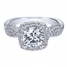 14k White Gold Emanuel Diamonds  .44ct Diamond Engagement Ring