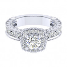 14k White Gold Emanuel Diamonds .83ct Diamond Engagement Ring