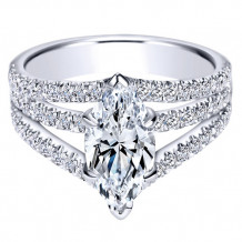 14k White Gold Emanuel Diamonds .85ct Diamond Engagement Ring