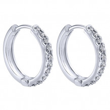 14k White Gold Emanuel Diamonds .13ct Diamond Earrings