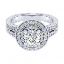 14k White Gold Emanuel Diamonds .58ct Diamond Engagement Ring
