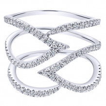 14k White Gold Emanuel Diamonds .58ct Diamond Fashion Ring