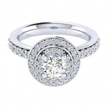 14k White Gold Emanuel Diamonds .58ct Diamond Engagement Ring