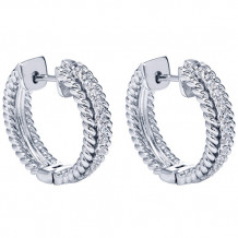 14k White Gold Emanuel Diamonds .25ct Diamond Earrings