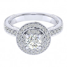 14k White Gold Emanuel Diamonds .47ct Diamond Engagement Ring