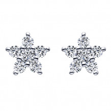 14k White Gold Emanuel Diamonds .73ct Diamond Earrings