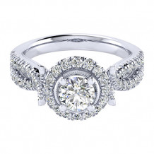 14k White Gold Emanuel Diamonds .60ct Diamond Engagement Ring