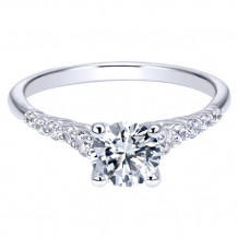 14k White Gold Emanuel Diamonds .24ct Diamond Engagement Ring