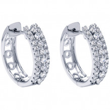 14k White Gold Emanuel Diamonds .53ct Diamond Earrings